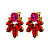 Серьги DRAGO SG RED / PINK Dyrberg Kern 470064 - миниатюра