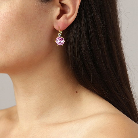 Серьги BEGONIA SG LIGHT ROSE Dyrberg Kern 460039 - рис 2.