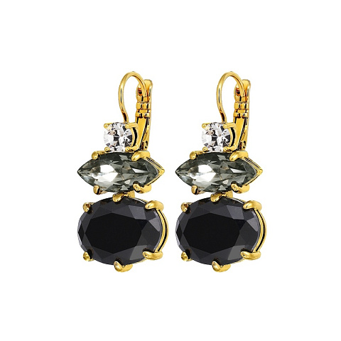 Серьги PARSANA SG BLACK_GREY Dyrberg Kern 470011