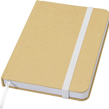 Reed блокнот формата А6 из переработанного материала в твердой обложке с простыми страницами - Белый