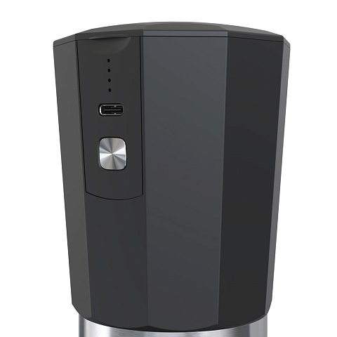 Портативная кофемолка Electric Coffee Grinder, черная с оранжевым - рис 3.