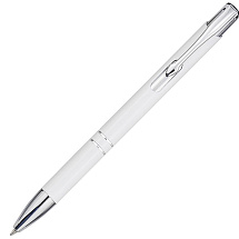 Шариковая ручка Moneta из переработанного алюминия (черные чернила) - Белый