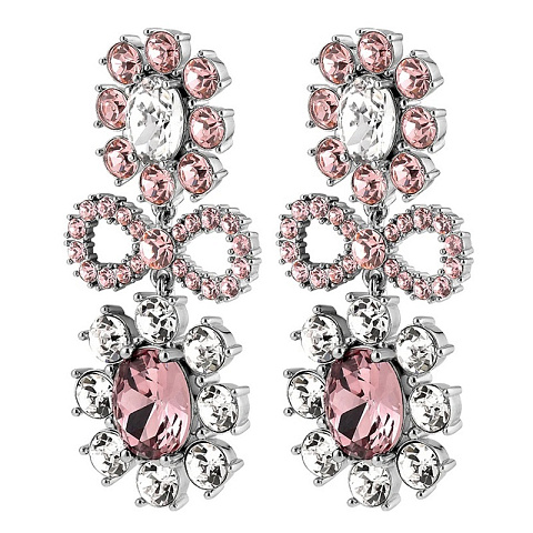 Серьги LILLIAN SS ROSE/CRYSTAL Dyrberg Kern 440079 - рис 3.