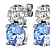 Серьги BECKIA SS LIGHT SAPPHIRE Dyrberg Kern 460071 - миниатюра - рис 3.