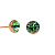 Пусеты Peridot Fiore Luna SWE298 PE RG - миниатюра - рис 2.