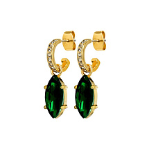 Серьги JUNIPE SG EMERALD GREEN Dyrberg Kern 470002