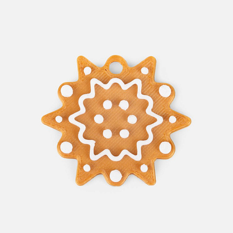 Мини-подвеска «Пряник», снежинка - рис 2.