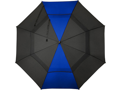 Джефф 30-дюймовый ветрозащитный зонт-трость, королевский синий/черный - рис 2.