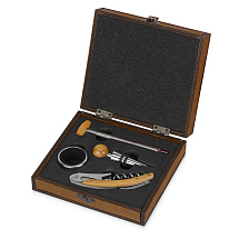 Набор аксессуаров для вина Бомонт, коричневый замочек