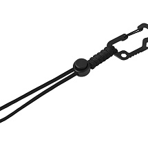 Брелок-шнурок Spanner с карабином с открывашкой для бутылок и ключом-шестигранником, черный