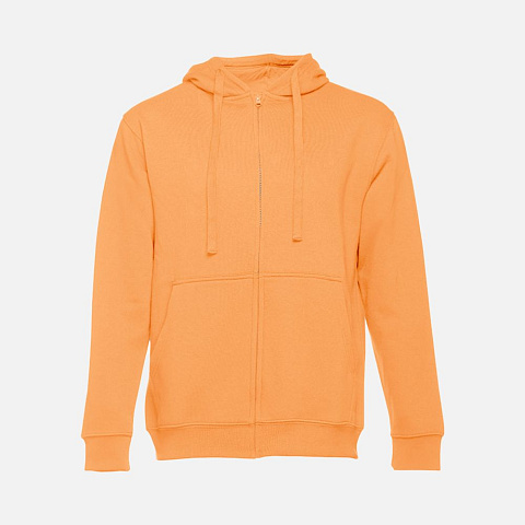 Толстовка мужская на молнии с капюшоном Amsterdam, светло-оранжевая - рис 2.