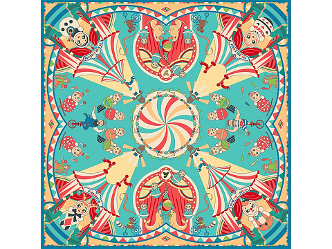 Платок Русская неваляшка. Праздник