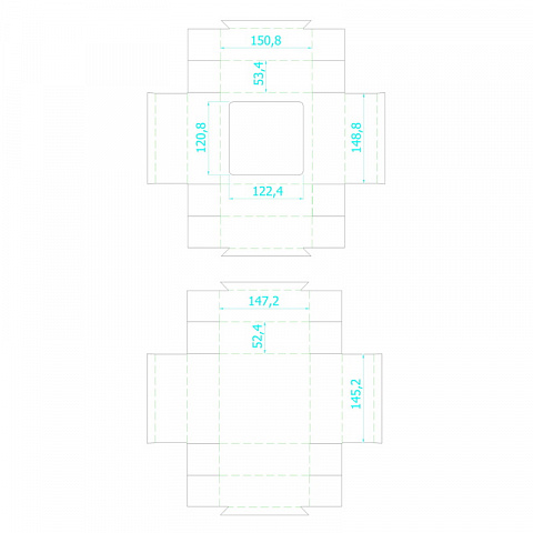 Коробка с прозрачным окошком квадратная (15 см) - рис 5.