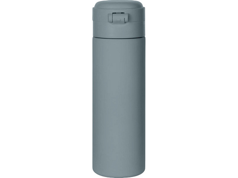 Вакуумная термокружка Waterline c кнопкой Guard, 400 мл, тубус, антрацит - рис 4.