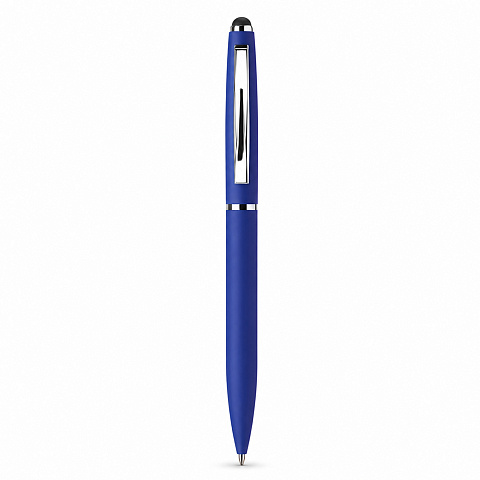 Ручка металлическая шариковая Глори Софт soft-touch, темно-синий - рис 3.