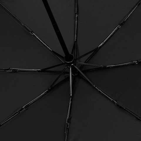 Зонт складной Smooth Move с плавным закрытием, черный - рис 4.