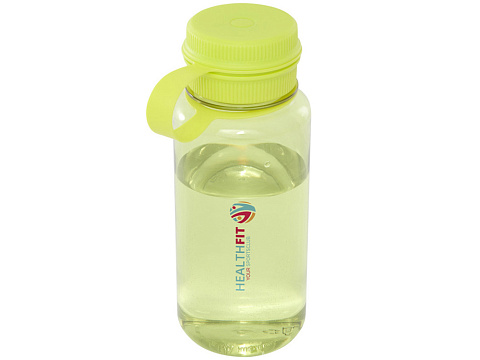 Спортивная бутылка Ryder из переработанного ПЭТ-пластика объемом 900 мл с многофункциональной крышкой, сертифицированная RCS - Лайм - рис 6.