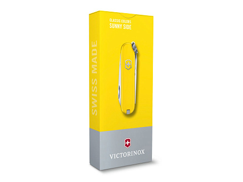 Нож-брелок VICTORINOX Classic SD Colors "Sunny Side", 58 мм, 7 функций, жёлтый - рис 4.