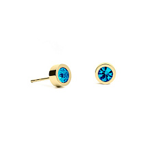 Пусеты Aquamarine 6х3 Fiore Luna SWE126 AQ G