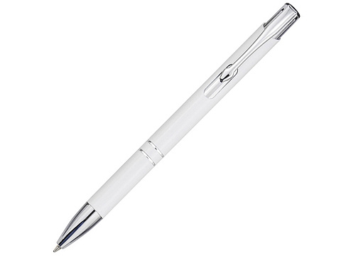 Шариковая ручка Moneta из переработанного алюминия (черные чернила) - Белый