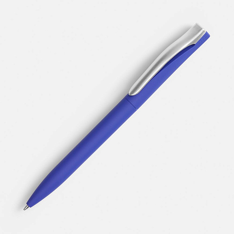 Ручка шариковая Pin Soft Touch, ver. 2, синяя - рис 2.