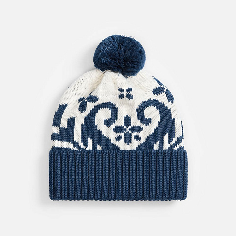 Шапка Wintertude, синяя с белым - рис 2.