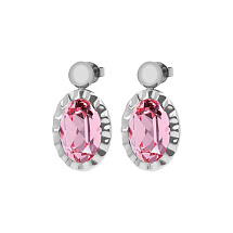 Серьги TIVOLA UNICA big (S/P) Light rose 2,65cm Qudo 332030
