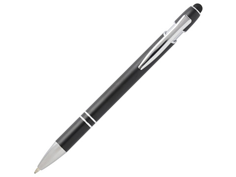 Kish шариковая ручка с серебристой отделкой - сплошной черный (синие чернила)