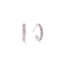Серьги Hoop Rose-Silver 15мм Coeur de Lion 0146/23-1917
