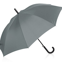 Зонт-трость Reviver с куполом из переработанного пластика, серый