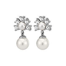 Серьги VERONICA SS CRYSTAL /WHITE PEARL Dyrberg Kern 450108