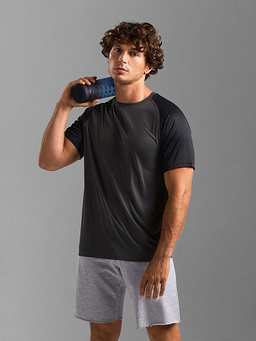 Футболка спортивная унисекс Vortex, темно-синяя - рис 7.