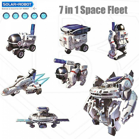 Конструктор на солнечной батарее Космический флот 7 в 1 - рис 3.