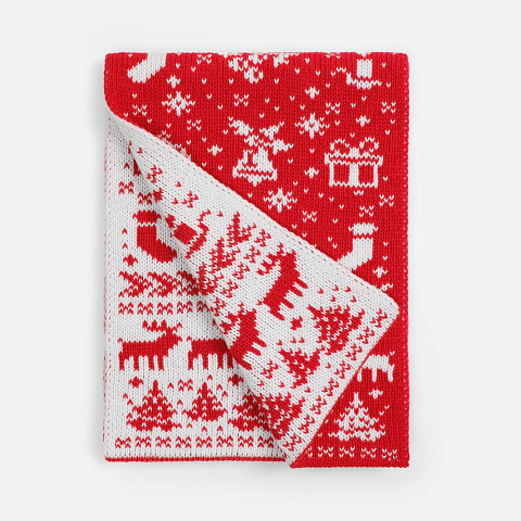 Шарф Holidale, красный с молочным - рис 2.