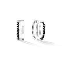 Серьги Black-Silver Coeur de Lion 0136/21-1317